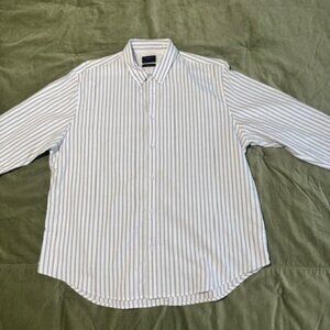rag & bone Striped Button-Down Shirt – White/Gray – Men’s 2XL